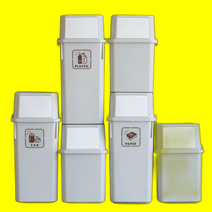 60L 가정 적층 휴지통 모리 40L 분리수거함 4p 재활용, 1개, 모리 휴지통 (60L 화이트2p+블랙2p)