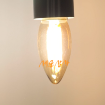 세운상사 롱램프 LED 에디슨 3w 촛대 전구 투명 E17 스탠드 샹들리에 웨딩 줄조명 스트링라이트, 1개, 전구색