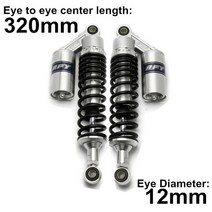 오토바이쇼바 서스펜션 범용 280mm 포크 라운드 에어 충격 흡수기 리어 서스펜션 스프링 스쿠터 더트 바이, 09 320mm Round Eye12mm