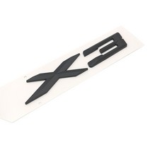 실버 테일 레터 플라스틱 엠블럼 배지 스티커 장식 3D 크롬 로고 bmw 호환 X1 X3 X5 X6 E83 F25 GT 액세서리 스타일링, 06 X3-black