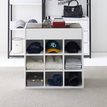 공간철학 찰스 아일랜드 서랍장 드레스룸 오픈형 옷방 악세사리 수납장 800, 순백(화이트)