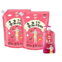 트리오 홍초 를 담은 주방세제 본품 700ml + 리필 2.1L x 2p, 4.9L, 11세트