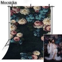 오래된 마스터 꽃 신생아 아이 생일 사진 배경 봄 부스 Photocall 추상 질감, Cotton-40x60cm+Style-17
