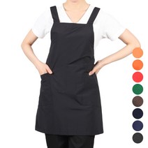 DAE26 주방 식당 단체 행사 손님용 기본 X형 앞치마, DAE26 브라운F_단추