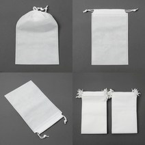 DOSEP 스트링 부직포 파우치 30P 16X25CM 화이트 소품 보관