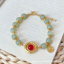 옥팔찌 큐빅 가넷 불교팔찌 오팔 복고풍 인조퍼 헤티안 옥 토끼 매력 팔찌 절묘한 럭셔리 오닉스 구슬 생일 친구