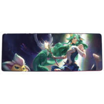 롤 LOL 디자인 마우스 패드 79종 시리즈 리그 오브 레전드 장패드 3mm 두께, 800x300mm + 3mm개, 초록