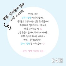 곰신 조공 스티커 D타입 24매, 사각형, 야놀자체