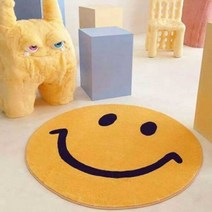 살림일기 스마일 아이방 원형러그 미니카페트 3size, 단품