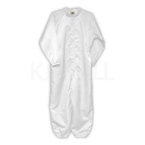 KJ 방진복 원피스 제전복 무진복 제전방진복 클린복 크린룸 반도체 정전기방지 작업복 C카라원피스, 화이트-3XL(110), 1개
