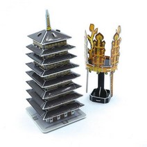 1+1 3D입체퍼즐 신라금관과 황룡사구층 목탑, 20개