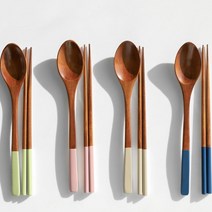 4인용 고급형 우드 수저세트 한식 신혼부부 선물용 숟가락 젓가락 커트러리 4인세트