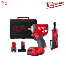 [밀워키] M12 FPP2AR-632X / 12V 임팩 렌치 라쳇 콤보세트, 1개