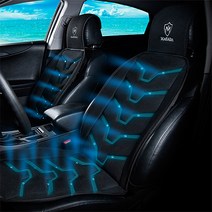 가우스 3D 마사다 차량용 통풍 쿨링시트커버 바람방석 운전석 벤츠 자동차시트 공용, 블랙