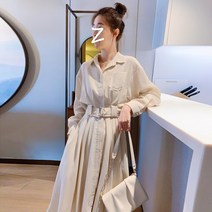 케이프원피스 케이프원피스 감장 스타일 여성원피스 가을 트렌치코트 스커트날씬해보이는 심플 코디가잘되는 스트랩 셔츠원피스 아이