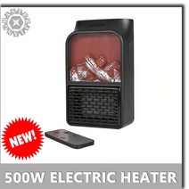 미니 인덕션 1구 캠핑 원룸 전기 벽난로 히터 500W 220V 50Hz 통나무 불꽃 효과 공기 팬 원격 제어, [04] AU adapter, 04 AU adapter