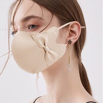 에어 리본마스크연예인마스크 99%자외선차단 쿨링소재 스포츠마스크, 베이지