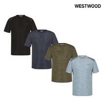 이랜드 [웨스트우드(WESTWOOD)][웨스트우드] 절개형 멜란지 반팔 라운드 티셔츠 WM2MTTR435DSAP