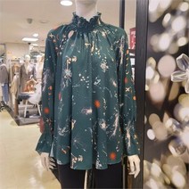 블루페페 NC08 목 주름 블라우스 (P204MSC704)