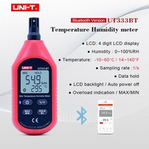 풍량 풍속 계 UNI-T 디지털 lcd 습도계 온도 측정기, 01 UT333BT