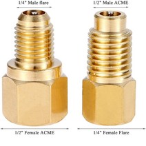 에어컨 진공펌프 2Pcs 황동 R12 To 냉매 탱크 진공 펌프 포트 변환을위한 어댑터 밸브 코어 리무버, 한개옵션0