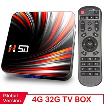 셋탑박스 셋톱박스 안드로이드 10 TV 박스 4GB 32GB 4K H.265 미디어 플레이어 3D 비디오 2.4G 5GHz 와이, 02 4G 32G TV BOX_01 미국 플러그