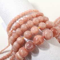 [51-011]원석라운드 4/6/8/10/12mm 피치문스톤 반줄