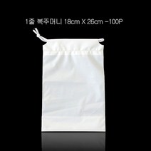 오너클랜 1줄 PE 비닐 쇼핑백 복주머니 18X26cm 0.07mm 100P, 18X26cm 두께0.07mm
