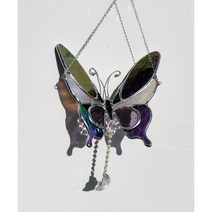 나비썬캐쳐 스테인드글라스 인테리어소품 크리스마스선물 신혼집선물 집들이선물, 기본색