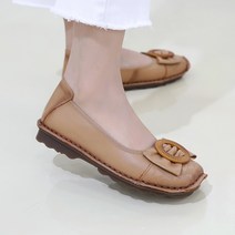 제이슈 천연소가죽 매니악 경량 리본 단화 2.5cm
