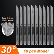 유틸리티 나이프 산업용 헤비 듀티 커터 블레이드 스토리지 0.6mm 두께 스테인레스 스틸 녹 없음 공예 도구 5 피스, 02 Mini Size 10pcs Kit