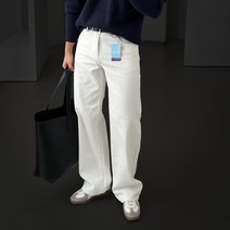 빠델 잇츠 코튼 와이드 블랙진 화이트진 데님 청바지 팬츠