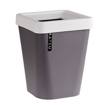 씨에스리빙 프라템 휴지통 엣지 12L, 그레이, 1개