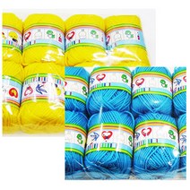 ThankQ 털실 아크릴사 50g/손뜨게질 뜨개질 수세미/, 초록 한롤