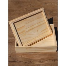 공간박스 나무상자제작 큐브 레트로 삼나무 원목칼라, 나무상자(50x40x10)+덮개포함