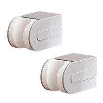 FOBIELLA 간편 무타공 샤워기 거치대 2개, 그레이 2개