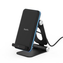Soopii 터치 LED 15W 고속 무선충전기 V6, 블랙