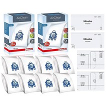 Miele GN AirClean 3D 효율적인 진공 청소기 가방 - 2 박스 정품 에어클린 8개+ 슈퍼 에어 클린 필터 2개 + 사전 모터 보호 포함