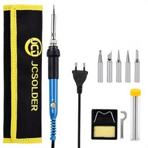 좋은 일반 전기 납땜 인두 도구 JCD908S 80W 908U 업데이트 조정 가능한 다기능 버튼 온도 스테이션 디스플레이 LCD 조명, 31.60W  908 Blue Set미국