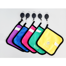 [뽀찌버디나비] 미니 스마일 양면 릴타올 골프타올 골프릴타올 5컬러, 보라