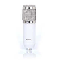 유튜브 방송 녹음 장비 믹서 무선 마이크 for pc 콘덴서 전문 노래방 마이크 블루투스 사운드 카드 for living 게임 노래, 화이트 bm800