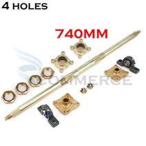 110cc-250cc ATV 쿼드 고 카트 부품 용 고정 시트 74cm 리어 액슬 어셈블리 3 홀4 홀 1 세트, 04 은