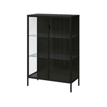 이케아 RUDSTA 루스타 유리도어수납장 앤트러싸이트 80x37x120 cm 304.501.38