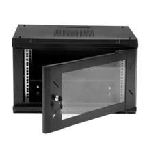 네트워크 캐비닛 6U 벽 마운트 서버 캐비닛 랙 선반 1개 48.3cm(19인치) IT 인클로저 잠금 유리 도어 및 측면 패널이 있는 데이터 랙 미조립152075, 6u assemble needed