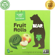 베어 아기과자 아이간식 과일 롤 사과 5팩 각 20g Fruit Rolls