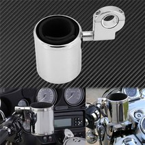 Harley touring sportster dyna softail breakout fat bob 78quot용 범용 오토바이 조절식 컵 홀더 13939 1.253939 핸들바, 크롬 컵 홀더, 크롬 컵 홀더