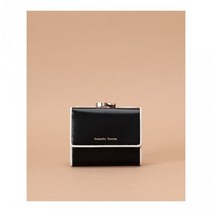 【SALE / 50 % OFF] 심플 바이 컬러 외구 금 삼중 지갑 Samantha Thavasa 사만다 타바사 · 파우치 케이스 블랙 그레이 핑크 베이지 브라운 옐로우 네이비