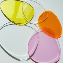 칼라아크릴 티코스터 컵받침 조약돌, 빨강, 원형