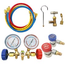 에어컨 냉매 매니폴드 게이지 냉동 세트 도구 R12 R22 R404A R134A 용, 03 Set 3, 03 Set 3