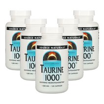 소스 네츄럴스 타우린 1 000mg 캡슐 120정, 120개, 5개